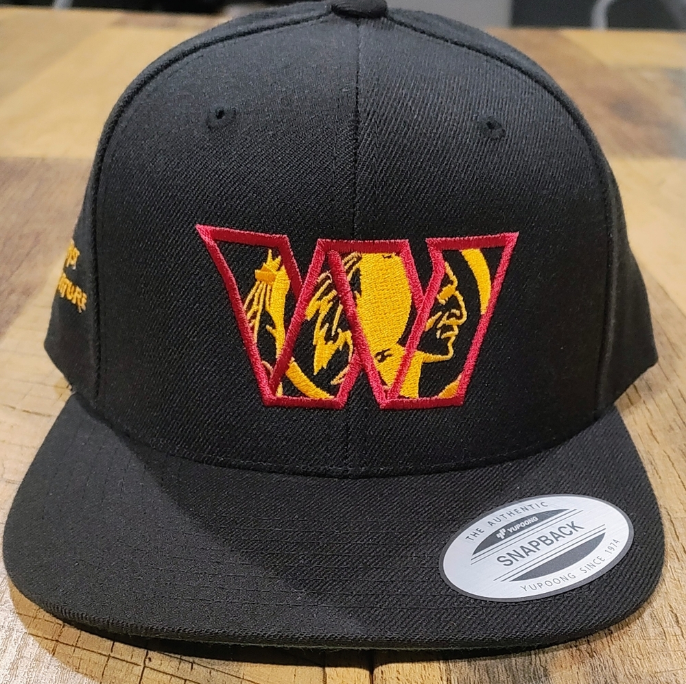 Black and Maroon Custom Snapback